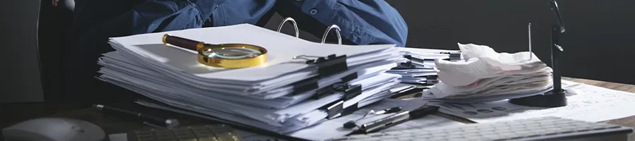 documents on the table about What Happens to the Assets of a Dissolved Company