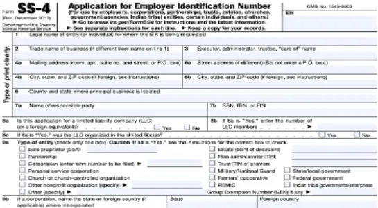 How To Fill Out The Ss4 Form For An Llc│line By Line Guide 4029