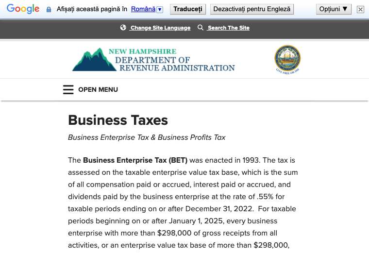 Official New Hampshire LLC additional LLC cost source
