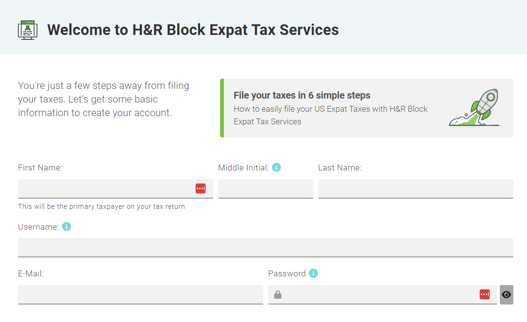 H&R block filing process