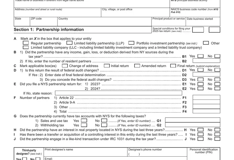 Official New York LLC tax form or instructions showing state filing requirements, tax details, and due-date information