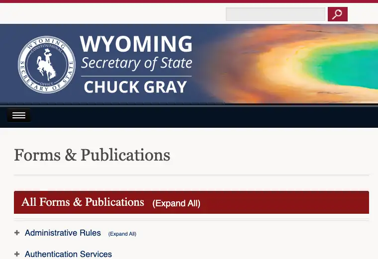 Official Wyoming LLC tax form or instructions showing state filing requirements, tax details, and due-date information