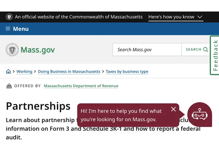 Official Massachusetts LLC tax form or instructions showing state filing requirements, tax details, and due-date information