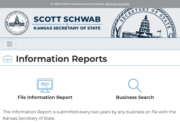 Official Kansas LLC formation filing source