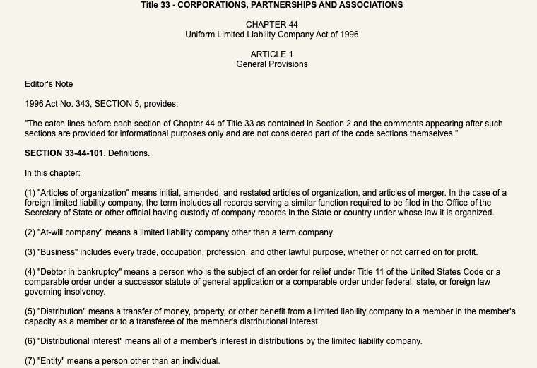 Official South Carolina LLC formation filing source