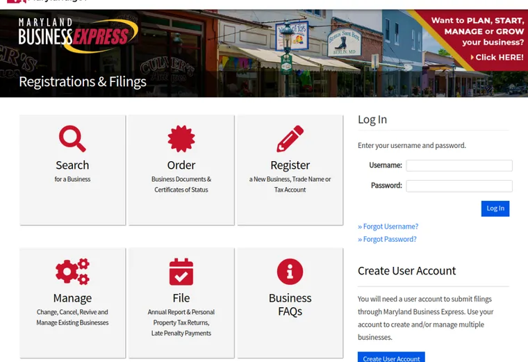 Official Maryland LLC source showing formation filing requirements and submission details