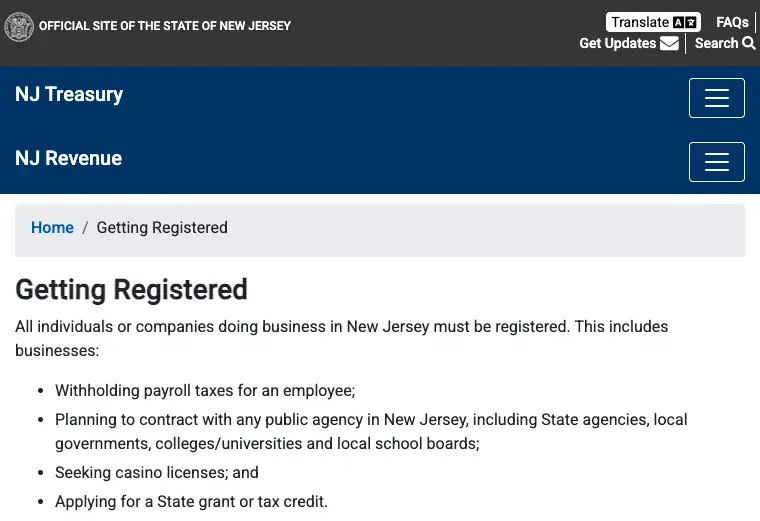Official New Jersey LLC additional LLC cost source
