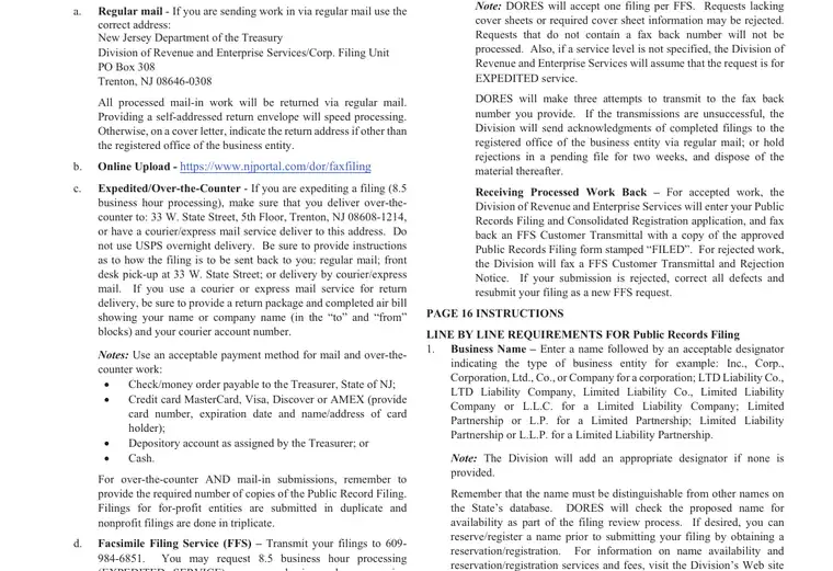 Official New Jersey LLC formation form showing the LLC name and filing details