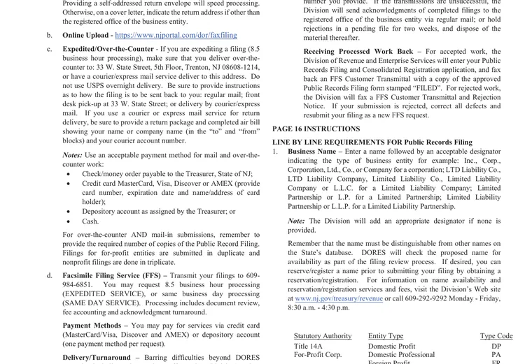 Official New Jersey LLC source showing formation filing requirements and submission details