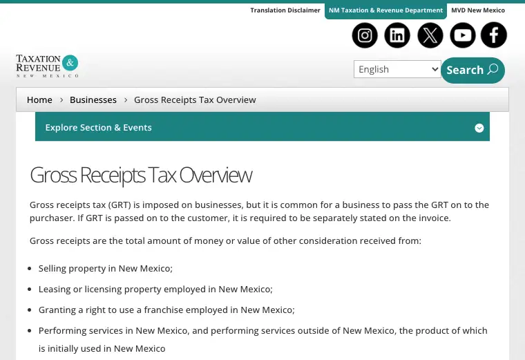 Official New Mexico LLC additional LLC cost source