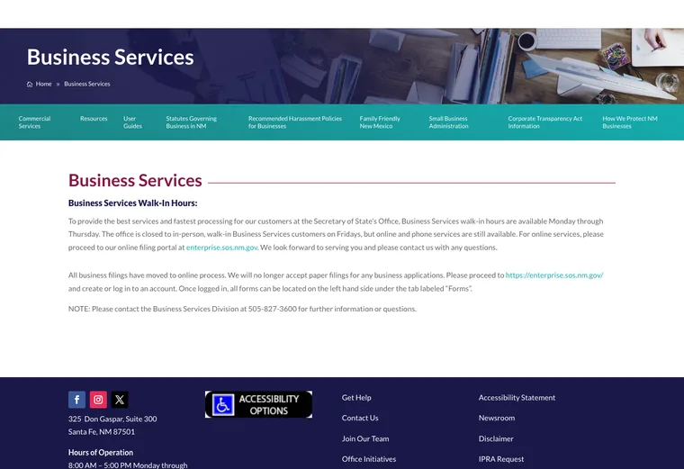 Official New Mexico LLC source showing processing times and expedited filing options