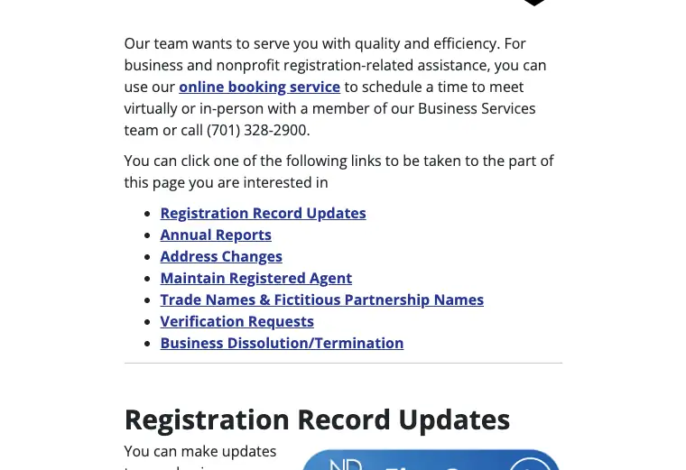 Official North Dakota LLC additional LLC cost source