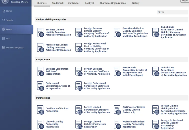 Official North Dakota LLC source showing formation filing requirements and submission details