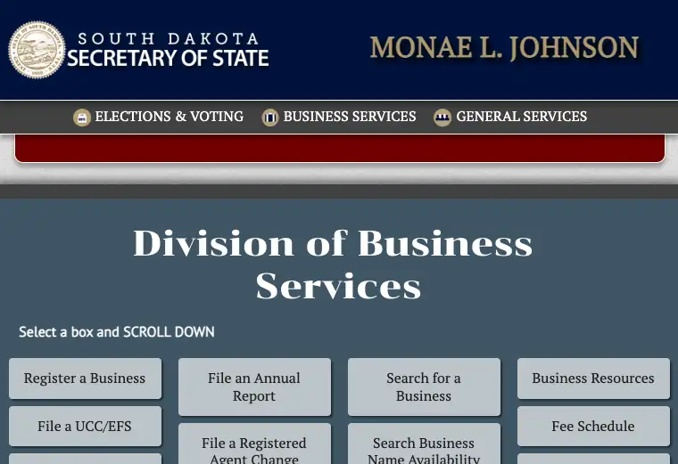 Official South Dakota LLC additional LLC cost source