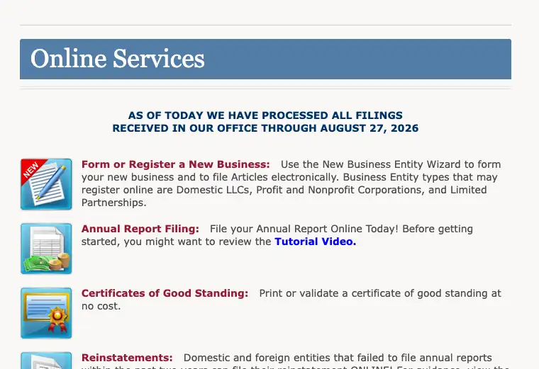 Official Wyoming LLC formation filing source