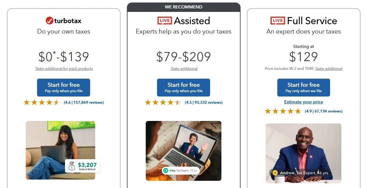 TurboTax Pricing
