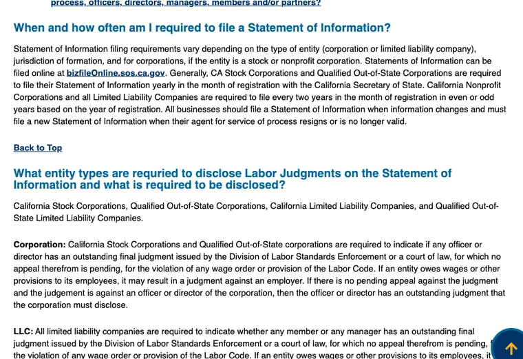 Official California LLC dissolution source reference for the filing process and requirements