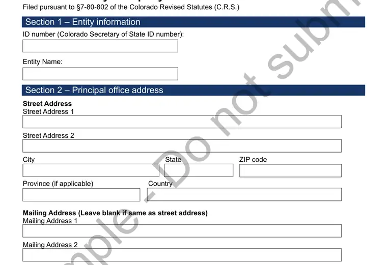 Official Colorado LLC dissolution source reference for the filing form or instructions