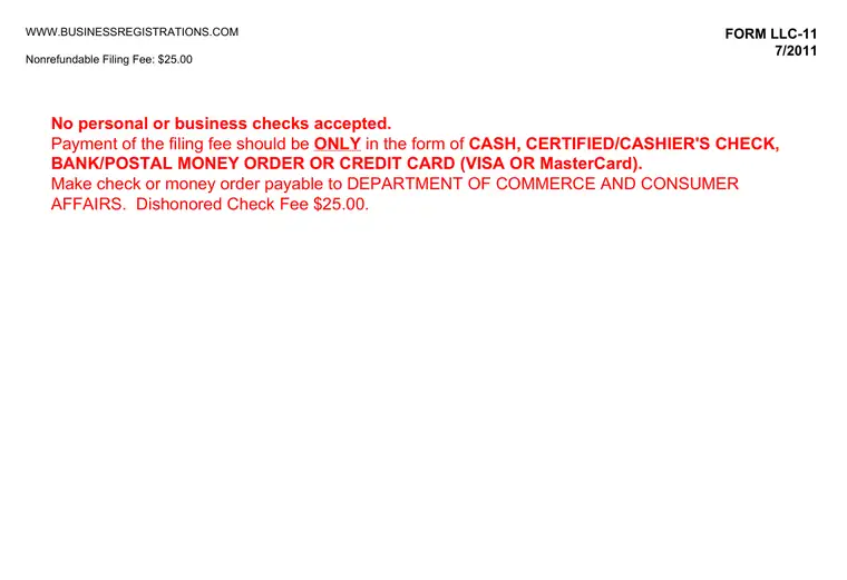 Official Hawaii LLC dissolution source reference for the filing form or instructions