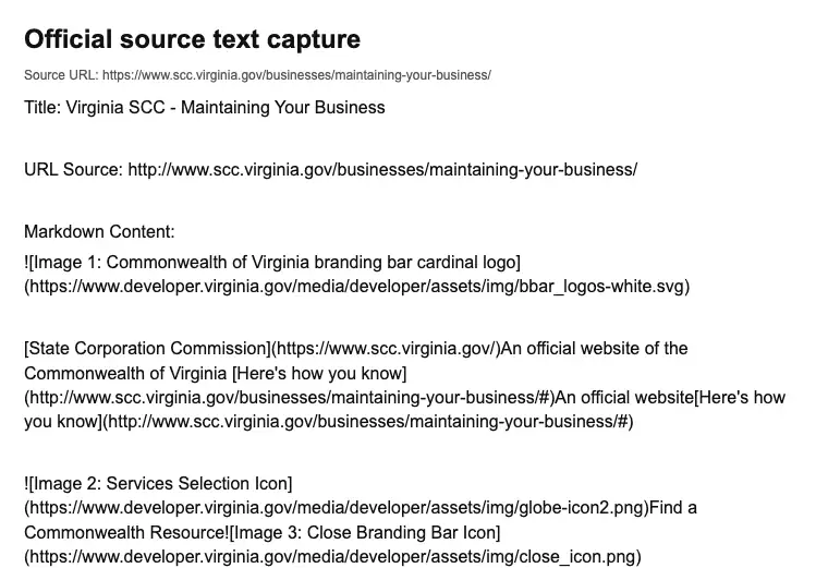 Official Virginia LLC additional LLC cost source
