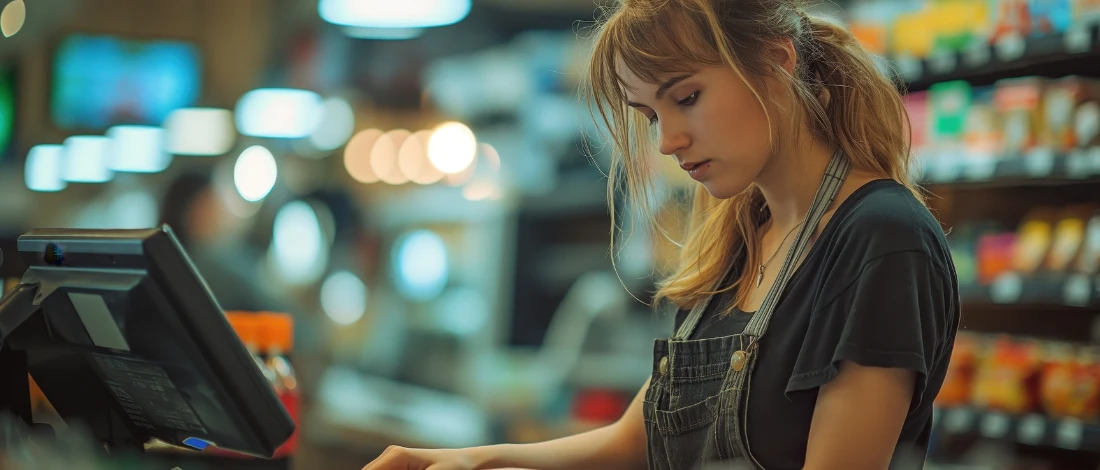 A woman researching for small business statistics in United States