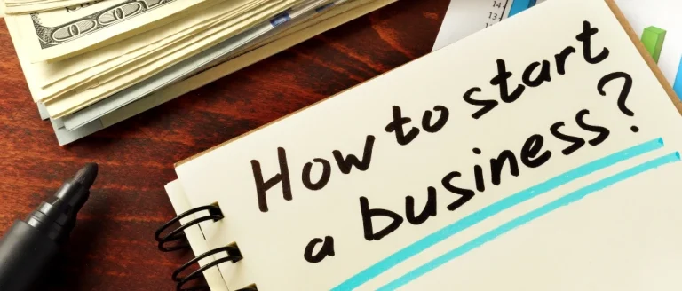 Writing down notes on how to start a business in California