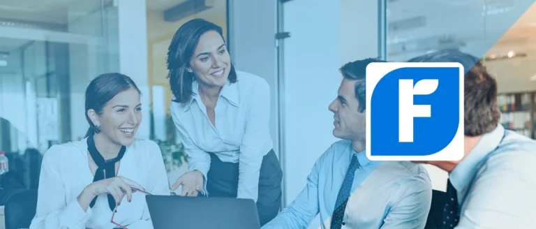 Business people talking about FreshBooks