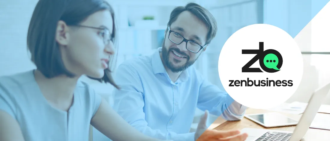 A woman advising someone about the best ZenBusiness alternatives for 2026.