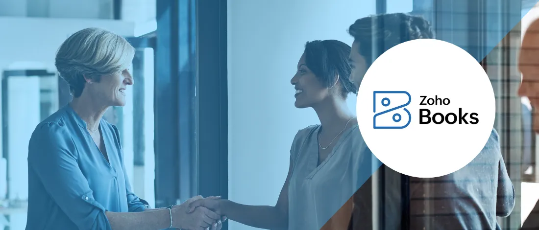 A person welcoming clients to explain the best Zoho Books alternatives for 2026.