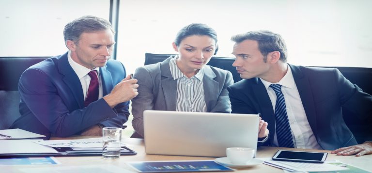 group of people talking