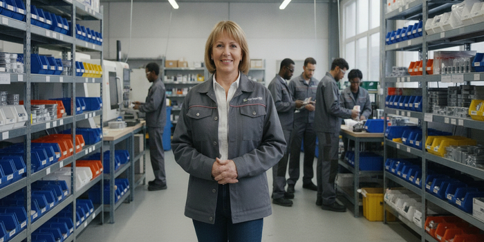 A female entrepreneur inside her small business shop