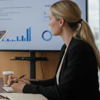 a woman taking notes in a meeting