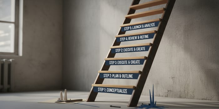 steps in a ladder 