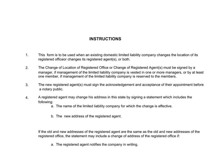 Official Louisiana registered-agent change filing source screenshot showing the change filing information
